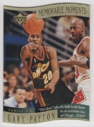 1997-98 Collector's Choice - Memorable Moments #09 - Gary Payton - Seattle SuperSonics