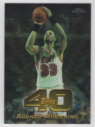1997-98 Topps Chrome - Topps 40 #T40-37 - Alonzo Mourning - Miami Heat