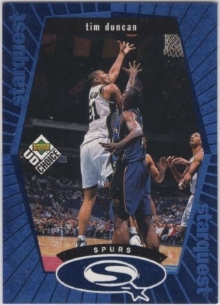 1998-99 UD Choice - Starquest Blue #SQ24 - Tim Duncan - San Antonio Spurs