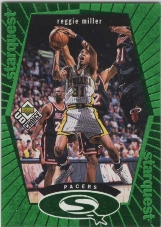 1998-99 UD Choice - Starquest Green #SQ11 - Reggie Miller - Indiana Pacers