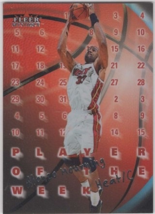2000-01 Fleer Mystique - Player of the Week #PW06 - Alonzo Mourning - Miami Heat