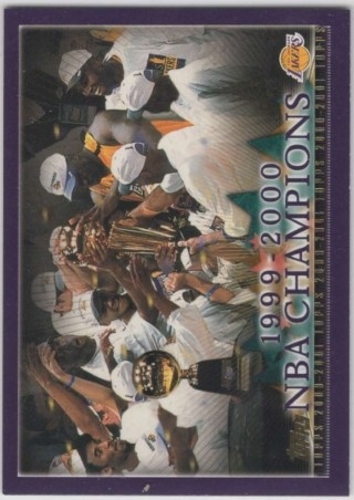 2000-01 Topps - #155 NBA Champions 1999/00 - LA Lakers
