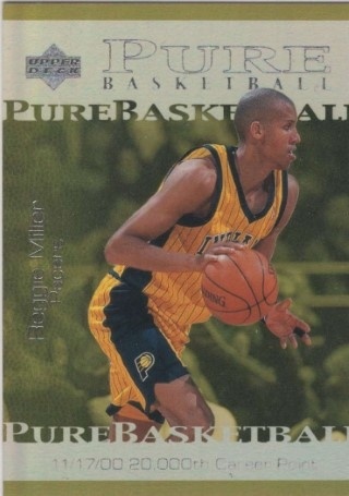 2000-01 Upper Deck Game Jersey Edition - Pure Basketball #PB08 - Reggie Miller - Indiana Pacers