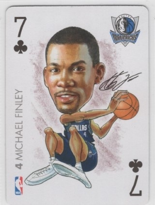 2004-05 All Pro Deal Sports Cards - Playing Card #07 Clubs - Michael Finley - Dallas Mavericks