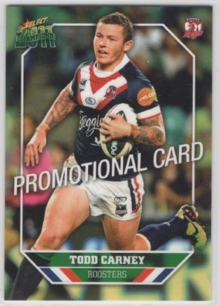 NRL - 2011 Select Champions - Promotional Card #163 - Todd Carney PROMO - Sydney Roosters