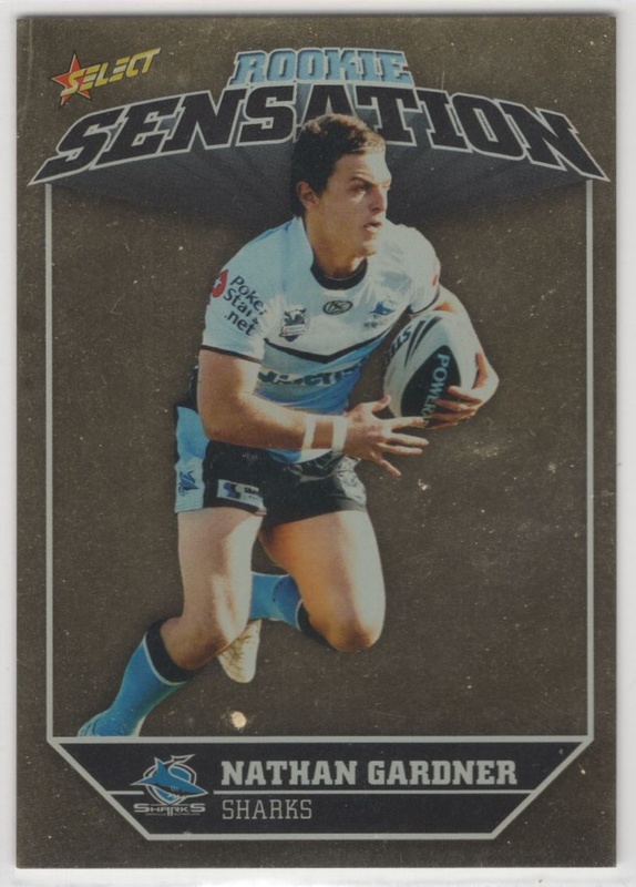 NRL - 2011 Select Champions - Rookie Sensation #RS05 - Nathan Gardner - Cronulla Sharks