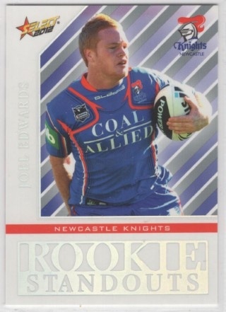 NRL - 2012 Select Champions - Rookie Standouts #RS11 - Joel Edwards - Newcastle Knights