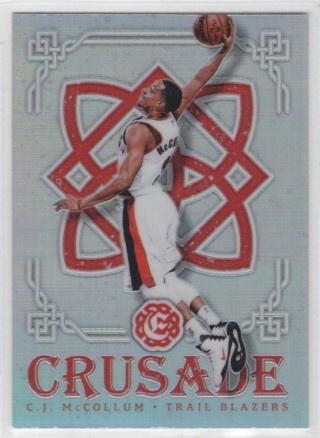 2016-17 Panini Excalibur - Crusade Silver #012 - C.J. McCollum - Portland Trail Blazers