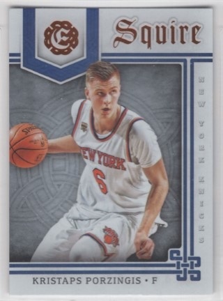 2016-17 Panini Excalibur - Squire #06 - Kristaps Porzingis - New York Knicks