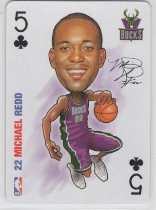 2006 All Pro Deal Sports Cards - Playing Card #05 Clubs - Michael Redd - Milwaukee Bucks