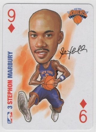 2006 All Pro Deal Sports Cards - Playing Card #09 Diamonds - Stephon Marbury - New York Knicks