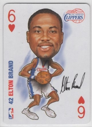 2006 All Pro Deal Sports Cards - Playing Card #06 Hearts - Elton Brand - LA Clippers