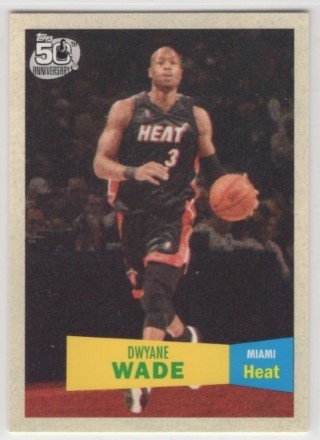 2007-08 Topps - 1957-58 Variation #003 - Dwyane Wade - Miami Heat