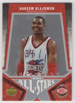 2007-08 Upper Deck - Legendary All Stars #LA-09 - Hakeem Olajuwon - Houston Rockets