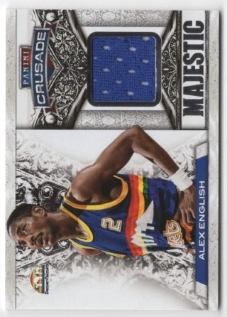 2013-14 Panini Crusade - Majestic Memorabilia #012 - Alex English MEM, SN99 - Denver Nuggets