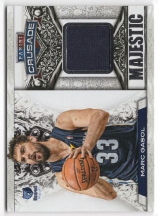 2013-14 Panini Crusade - Majestic Memorabilia #075 - Marc Gasol MEM, SN199 - Memphis Grizzlies