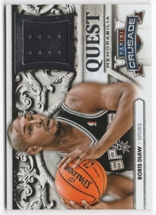 2013-14 Panini Crusade - Quest Memorabilia #034 - Boris Diaw MEM, SN299 - San Antonio Spurs
