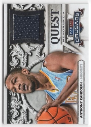 2013-14 Panini Crusade - Quest Memorabilia #045 - Anthony Randolph MEM, SN299 - Denver Nuggets