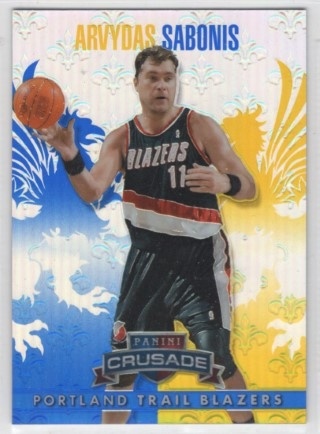 2013-14 Panini Crusade - Insert Blue #032 - Arvydas Sabonis - Portland Trail Blazers