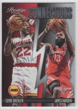 2013-14 Prestige - Connections #11 - Clyde Drexler / James Harden - Houston Rockets