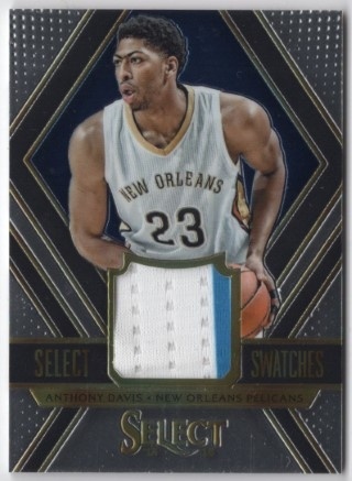 2014-15 Select - Swatches #058 - Anthony Davis MEM, SN75 - New Orleans Pelicans