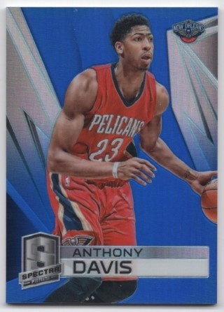 2014-15 Panini Spectra - Blue Prizms #60 - Anthony Davis SN49 - New Orleans Pelicans