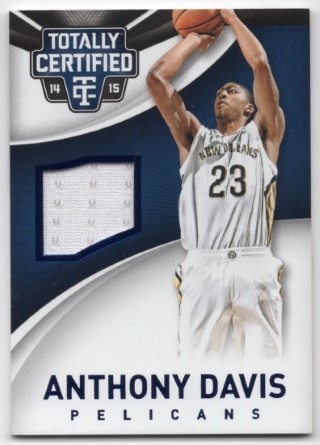 2014-15 Totally Certified - Jerseys Blue #10 - Anthony Davis MEM, SN199 - New Orleans Pelicans