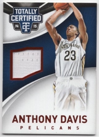 2014-15 Totally Certified - Jerseys Red #10 - Anthony Davis MEM, SN249 - New Orleans Pelicans