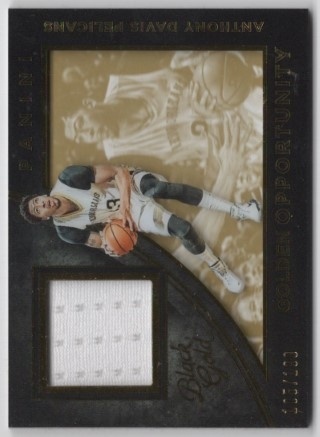 2015-16 Panini Black Gold - Golden Opportunity Memorabilia #03 - Anthony Davis MEM, SN199 - New Orleans Pelicans