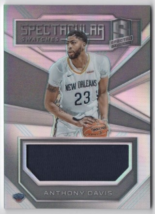 2017-18 Panini Spectra - Spectacular Swatches #SS-18 - Anthony Davis MEM, SN99 - New Orleans Pelicans