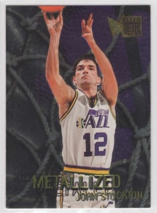 1996-97 Metal - #133 Metalized - John Stockton - Utah Jazz