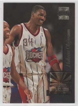1996-97 Stadium Club - Golden Moments #GM5 - Hakeem Olajuwon - Houston Rockets