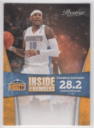 2010-11 Prestige - Inside the Numbers #05 - Carmelo Anthony - Denver Nuggets