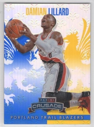 2013-14 Panini Crusade - Insert Blue #135 - Damian Lillard - Portland Trail Blazers