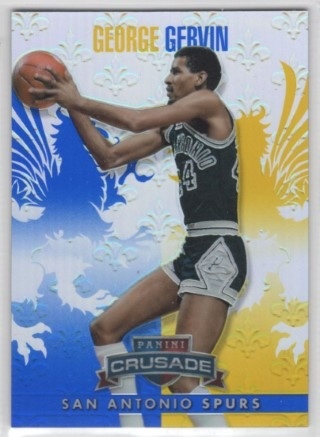 2013-14 Panini Crusade - Insert Blue #213 - George Gervin - San Antonio Spurs