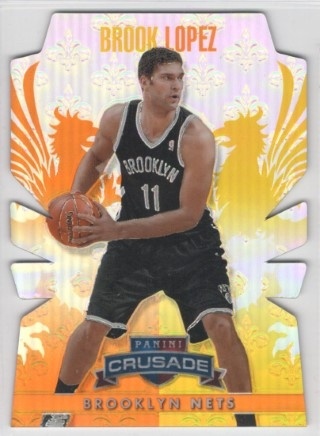 2013-14 Panini Crusade - Insert Orange Die Cut #234 - Brook Lopez SN99 - Brooklyn Nets