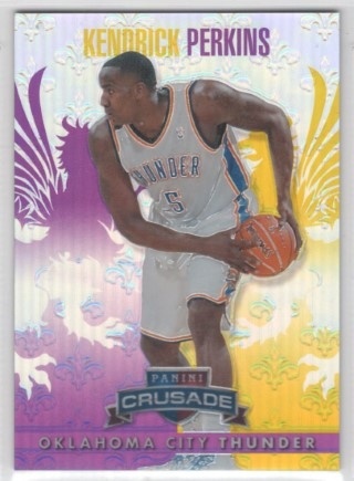 2013-14 Panini Crusade - Insert Purple #225 - Kendrick Perkins SN49 - OKC Thunder