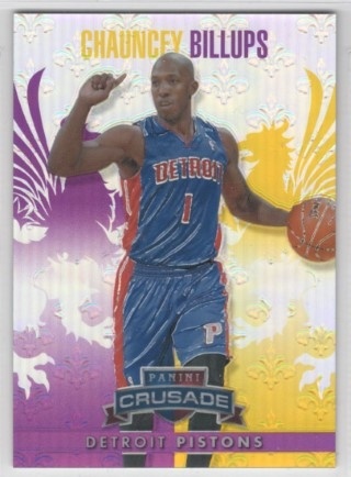 2013-14 Panini Crusade - Insert Purple #266 - Chauncey Billups SN49 - Detroit Pistons