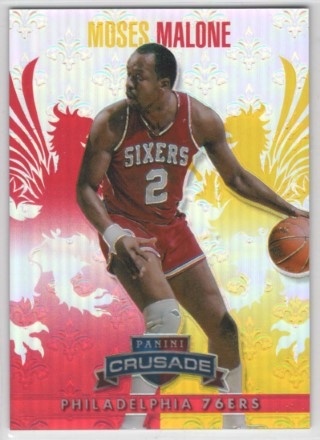 2013-14 Panini Crusade - Insert Red #092 - Moses Malone SN349 - Philadelphia 76ers