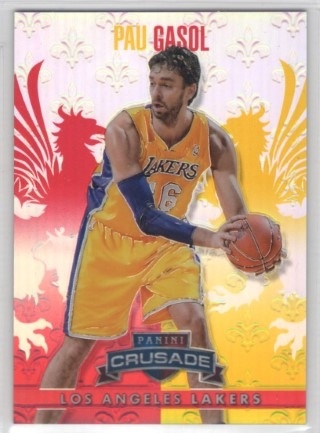 2013-14 Panini Crusade - Insert Red #118 - Pau Gasol SN349 - LA Lakers