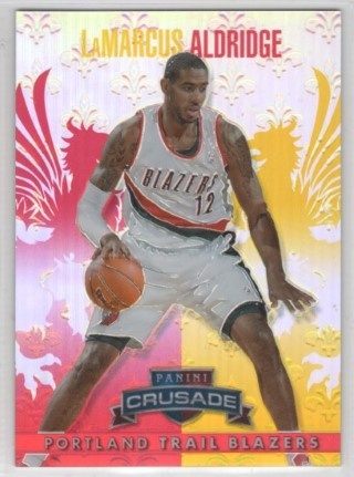 2013-14 Panini Crusade - Insert Red #125 - LaMarcus Aldridge SN349 - Portland Trail Blazers