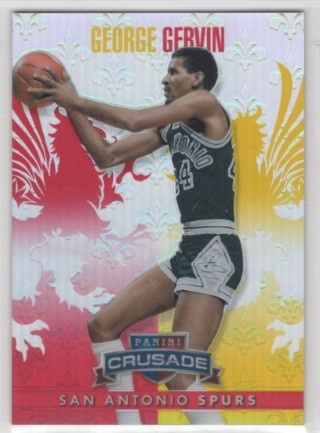 2013-14 Panini Crusade - Insert Red #213 - George Gervin SN349 - San Antonio Spurs