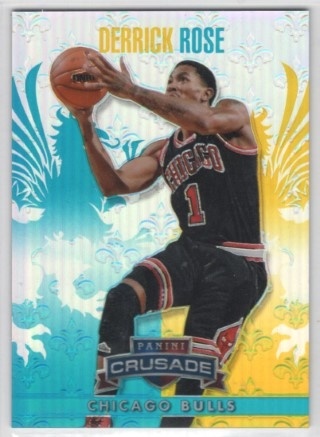 2013-14 Panini Crusade - Insert Teal #017 - Derrick Rose SN249 - Chicago Bulls
