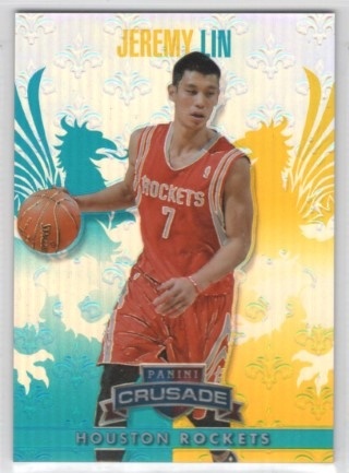 2013-14 Panini Crusade - Insert Teal #050 - Jeremy Lin SN249 - Houston Rockets