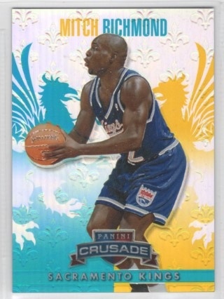 2013-14 Panini Crusade - Insert Teal #082 - Mitch Richmond SN249 - Sacramento Kings