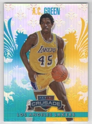2013-14 Panini Crusade - Insert Teal #093 - A.C. Green SN249 - LA Lakers