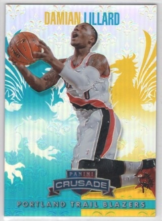 2013-14 Panini Crusade - Insert Teal #135 - Damian Lillard SN249 - Portland Trail Blazers