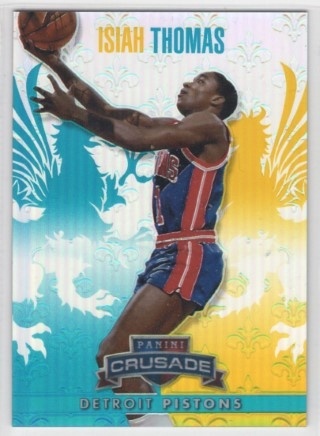2013-14 Panini Crusade - Insert Teal #162 - Isiah Thomas SN249 - Detroit Pistons