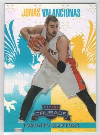 2013-14 Panini Crusade - Insert Teal #194 - Jonas Valanciunas SN249 - Toronto Raptors