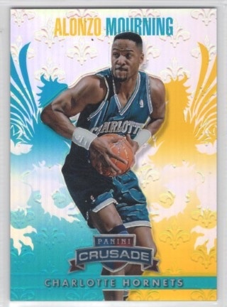 2013-14 Panini Crusade - Insert Teal #293 - Alonzo Mourning SN249 - Charlotte Hornets